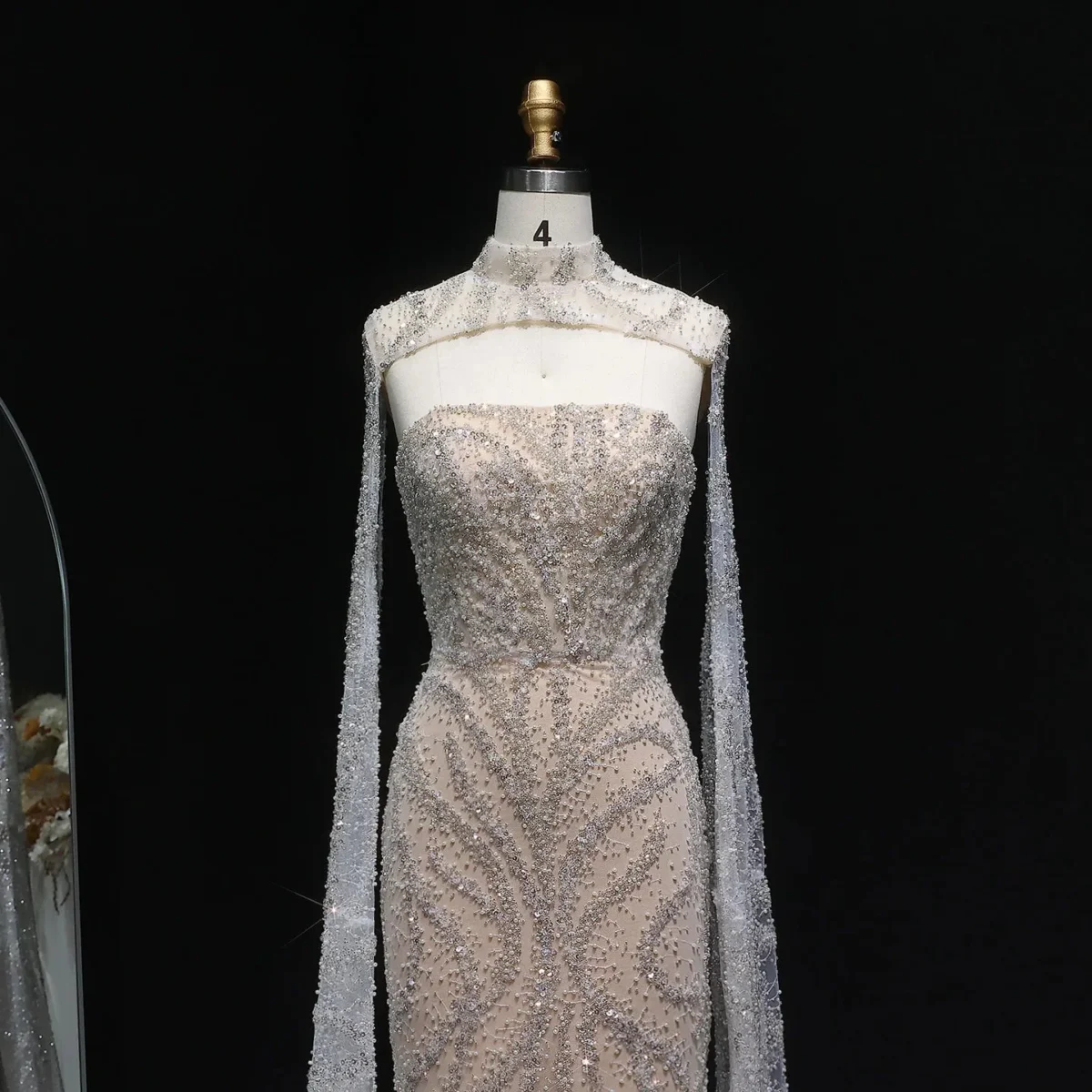 Luxury-Beaded-Mermaid-Evening-Dress-with-Flowing-Cape-Sleeves-SS663-AVELAPRO-51927026041135-03 Luxury Beaded Mermaid Evening Dress with Flowing Cape Sleeves