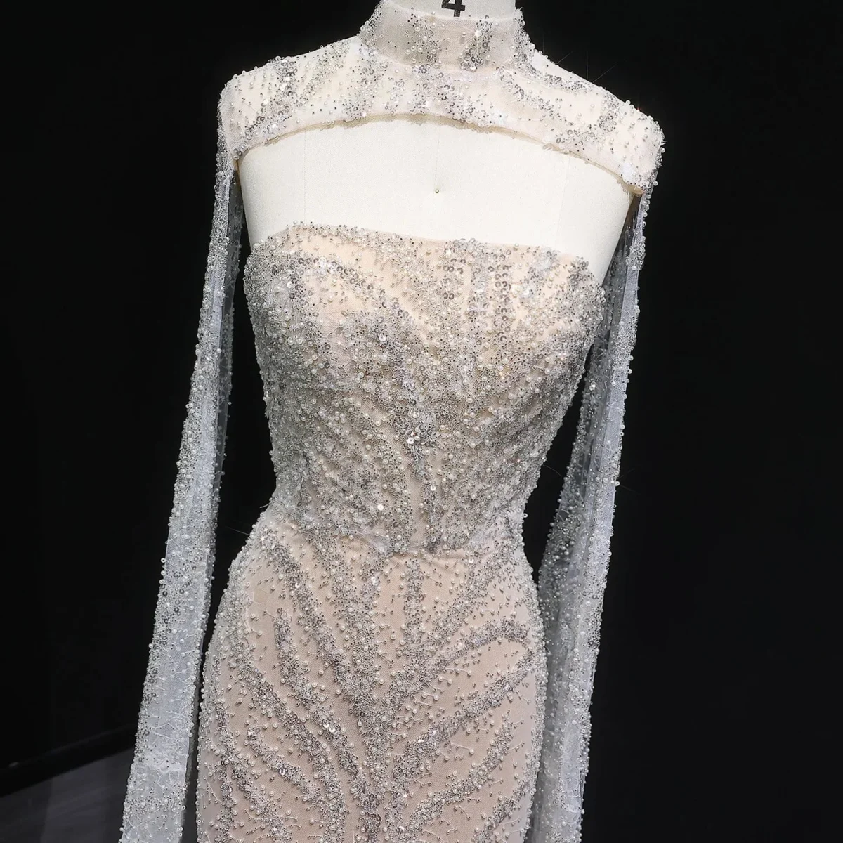 Luxury-Beaded-Mermaid-Evening-Dress-with-Flowing-Cape-Sleeves-SS663-AVELAPRO-51927026041135-04 Luxury Beaded Mermaid Evening Dress with Flowing Cape Sleeves