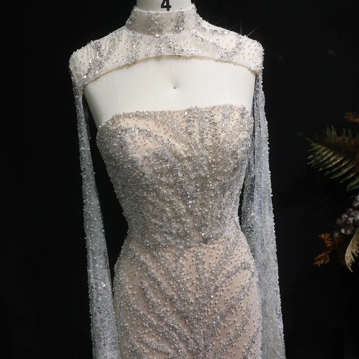 Luxury-Beaded-Mermaid-Evening-Dress-with-Flowing-Cape-Sleeves-SS663-AVELAPRO-51927026041135-05 Luxury Beaded Mermaid Evening Dress with Flowing Cape Sleeves