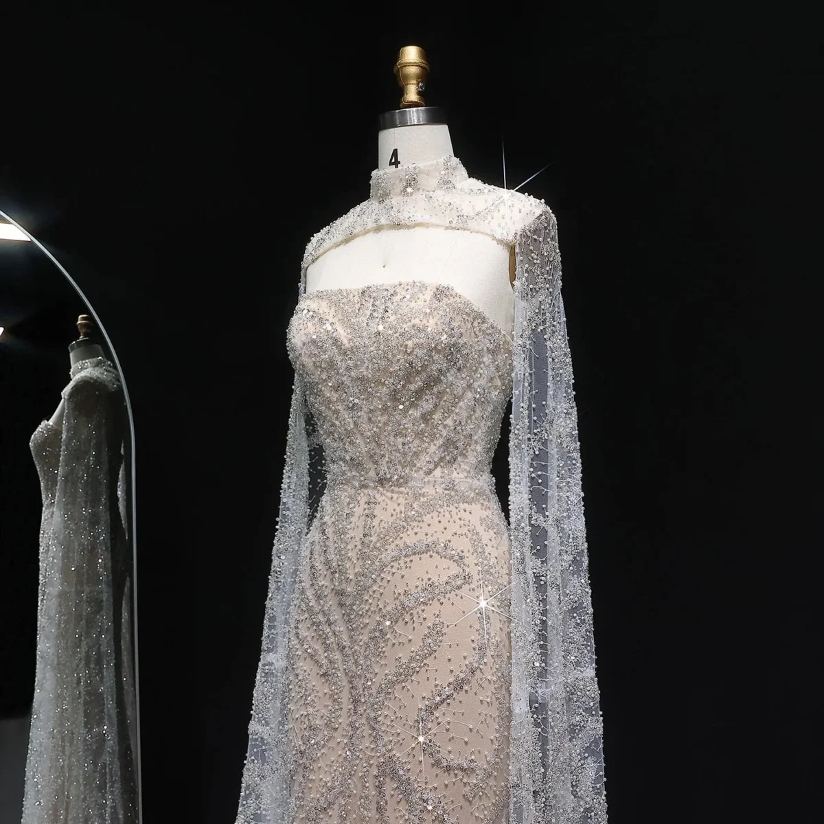 Luxury-Beaded-Mermaid-Evening-Dress-with-Flowing-Cape-Sleeves-SS663-AVELAPRO-51927026041135-06 Luxury Beaded Mermaid Evening Dress with Flowing Cape Sleeves