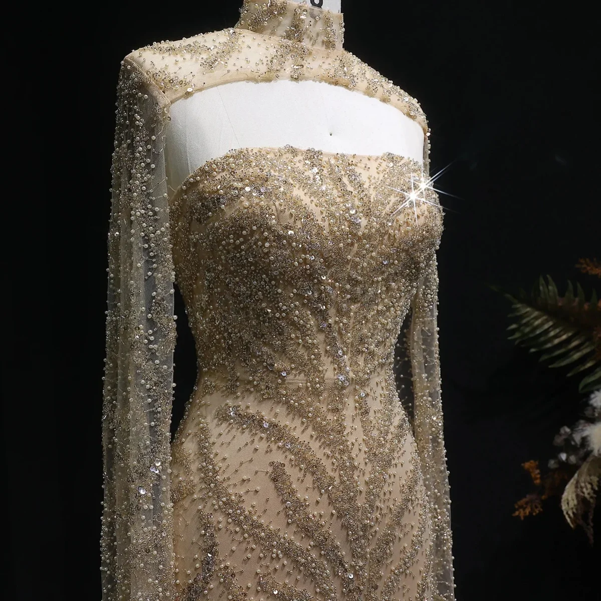 Luxury-Beaded-Mermaid-Evening-Dress-with-Flowing-Cape-Sleeves-SS663-AVELAPRO-51927026041135-10 Luxury Beaded Mermaid Evening Dress with Flowing Cape Sleeves