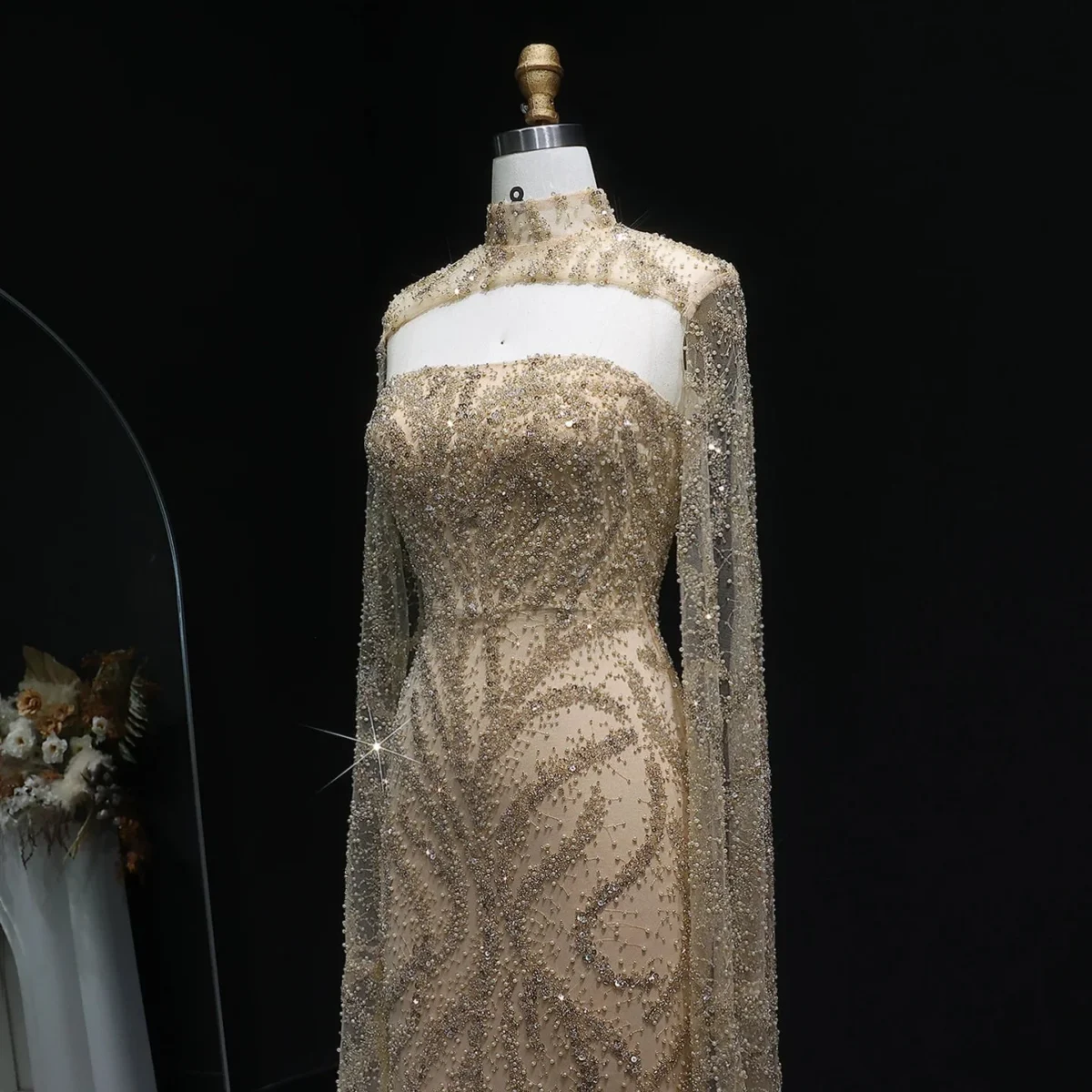 Luxury-Beaded-Mermaid-Evening-Dress-with-Flowing-Cape-Sleeves-SS663-AVELAPRO-51927026041135-11 Luxury Beaded Mermaid Evening Dress with Flowing Cape Sleeves