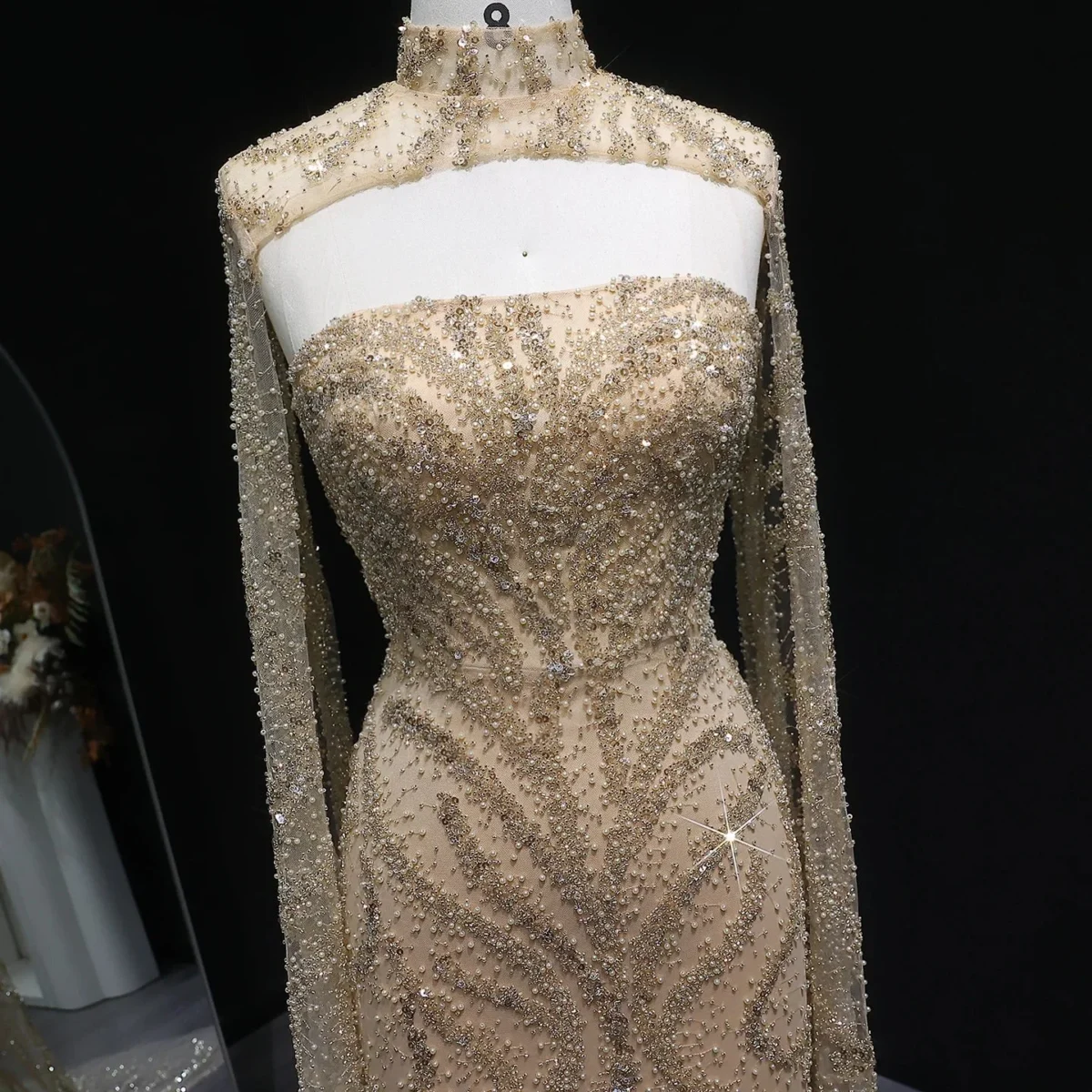 Luxury-Beaded-Mermaid-Evening-Dress-with-Flowing-Cape-Sleeves-SS663-AVELAPRO-51927026041135-12 Luxury Beaded Mermaid Evening Dress with Flowing Cape Sleeves