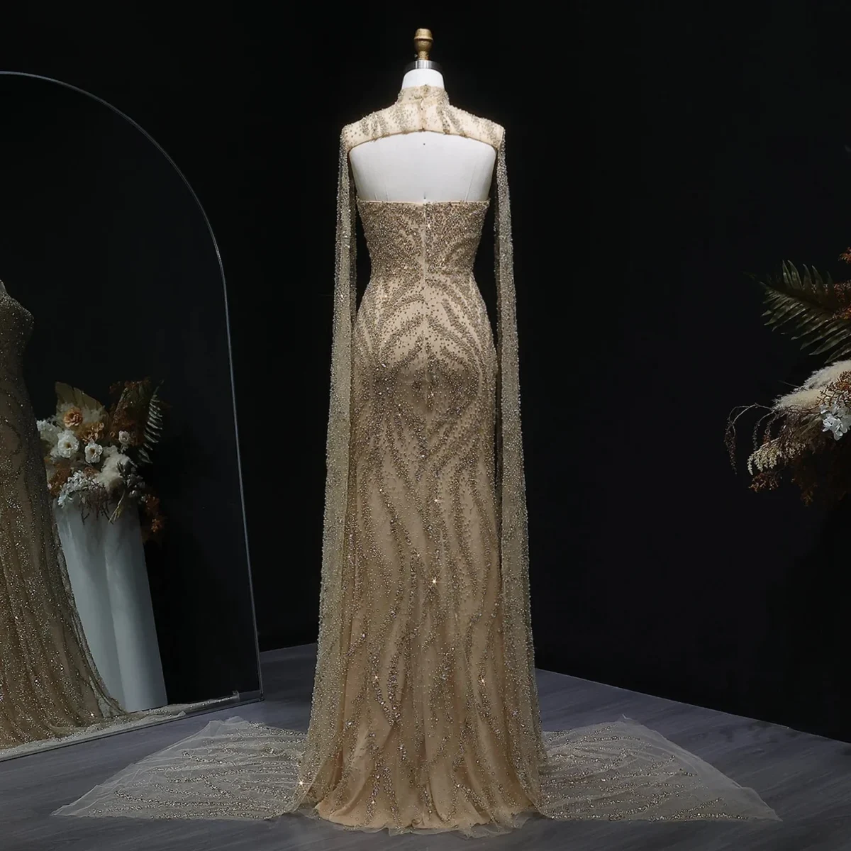 Luxury-Beaded-Mermaid-Evening-Dress-with-Flowing-Cape-Sleeves-SS663-AVELAPRO-51927026041135-13 Luxury Beaded Mermaid Evening Dress with Flowing Cape Sleeves