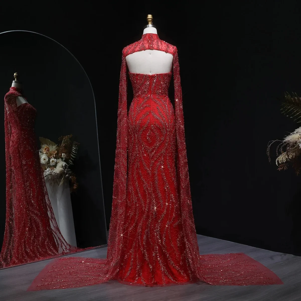 Luxury-Beaded-Mermaid-Evening-Dress-with-Flowing-Cape-Sleeves-SS663-AVELAPRO-51927026041135-19 Luxury Beaded Mermaid Evening Dress with Flowing Cape Sleeves