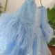 Luxury-Blue-Girl-Dress-Feathers-Cap-Sleeve-Kid-Princess-J170-AVELAPRO-50734828880175-08 Luxury Blue Girl Dress Feathers Cap Sleeve Kid Princess