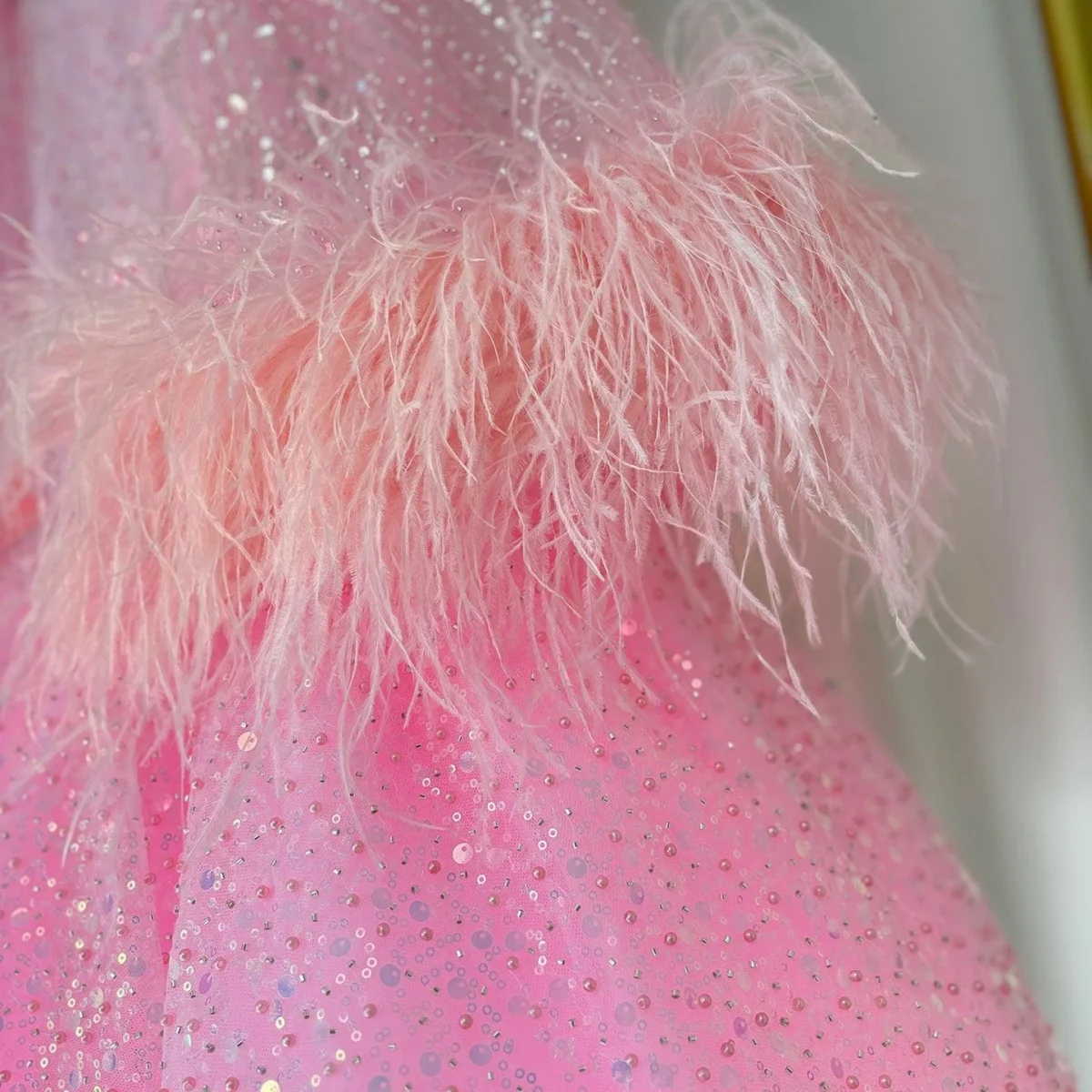 Luxury-Blue-Girl-Dress-Feathers-Cap-Sleeve-Kid-Princess-J170-AVELAPRO-50734828880175-10 Luxury Blue Girl Dress Feathers Cap Sleeve Kid Princess