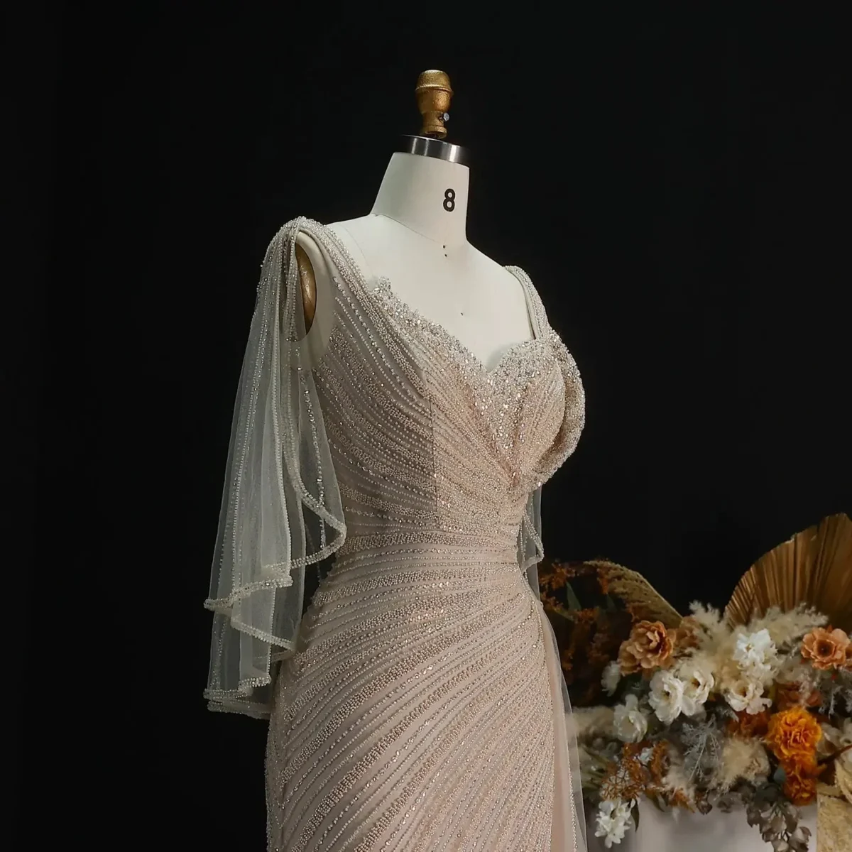 Luxury-Champagne-Evening-Dress-with-Cape-Sleeves-Elegant-Formal-Gown-SS063-AVELAPRO-57137648075055-07 Luxury Champagne Evening Dress with Cape Sleeves Elegant Formal Gown