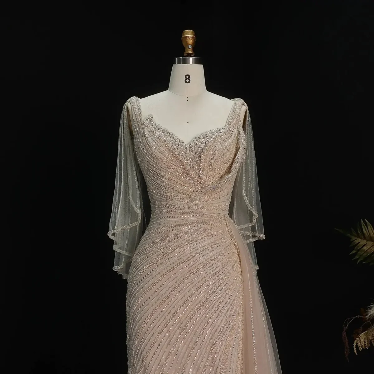 Luxury-Champagne-Evening-Dress-with-Cape-Sleeves-Elegant-Formal-Gown-SS063-AVELAPRO-57137648075055-08 Luxury Champagne Evening Dress with Cape Sleeves Elegant Formal Gown