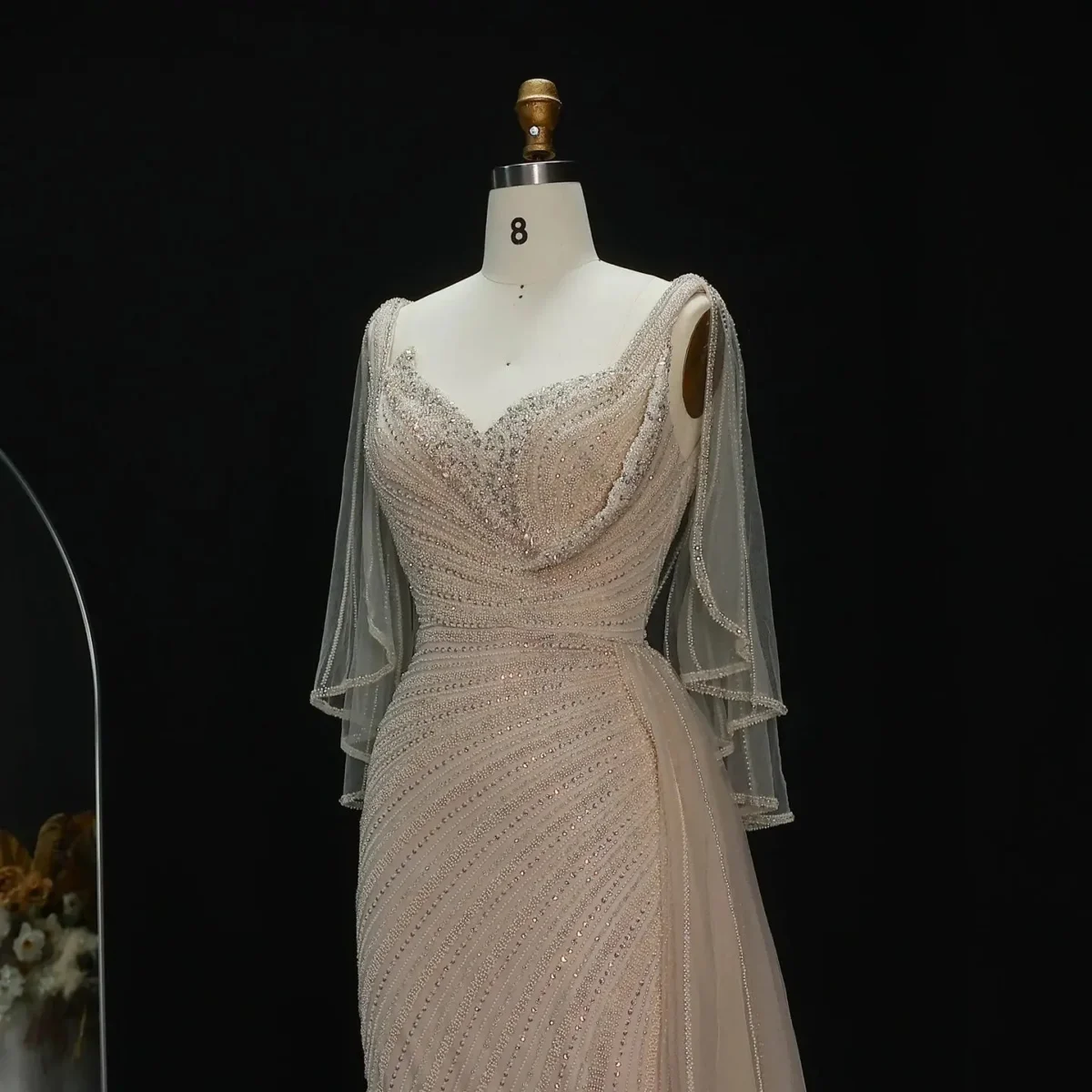 Luxury-Champagne-Evening-Dress-with-Cape-Sleeves-Elegant-Formal-Gown-SS063-AVELAPRO-57137648075055-09 Luxury Champagne Evening Dress with Cape Sleeves Elegant Formal Gown