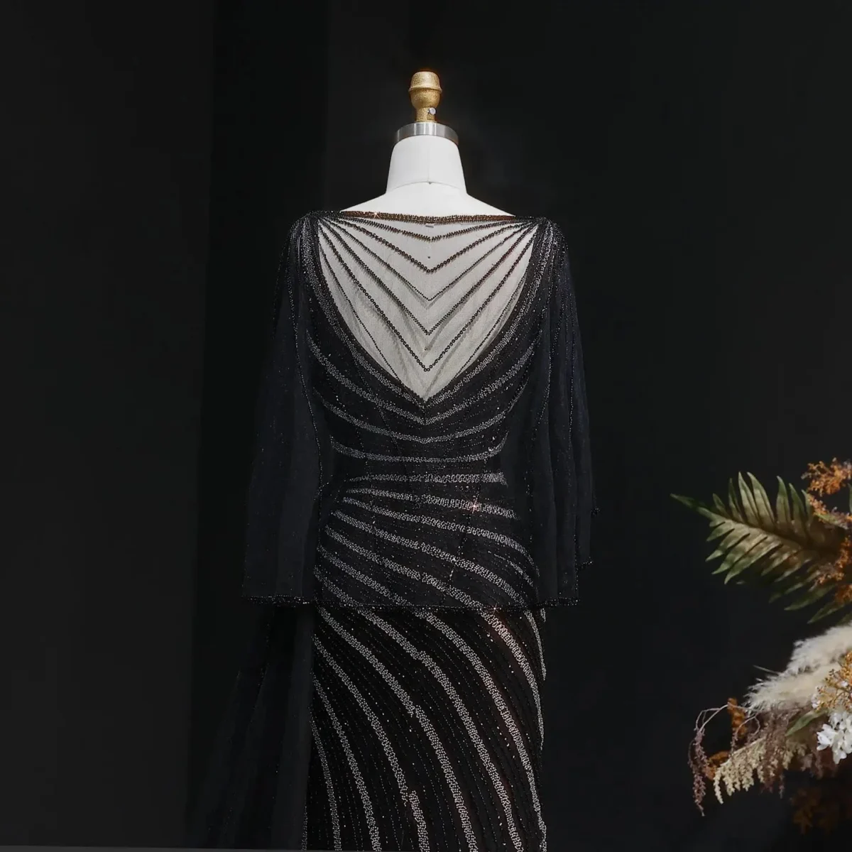 Luxury-Champagne-Evening-Dress-with-Cape-Sleeves-Elegant-Formal-Gown-SS063-AVELAPRO-57137648075055-13 Luxury Champagne Evening Dress with Cape Sleeves Elegant Formal Gown