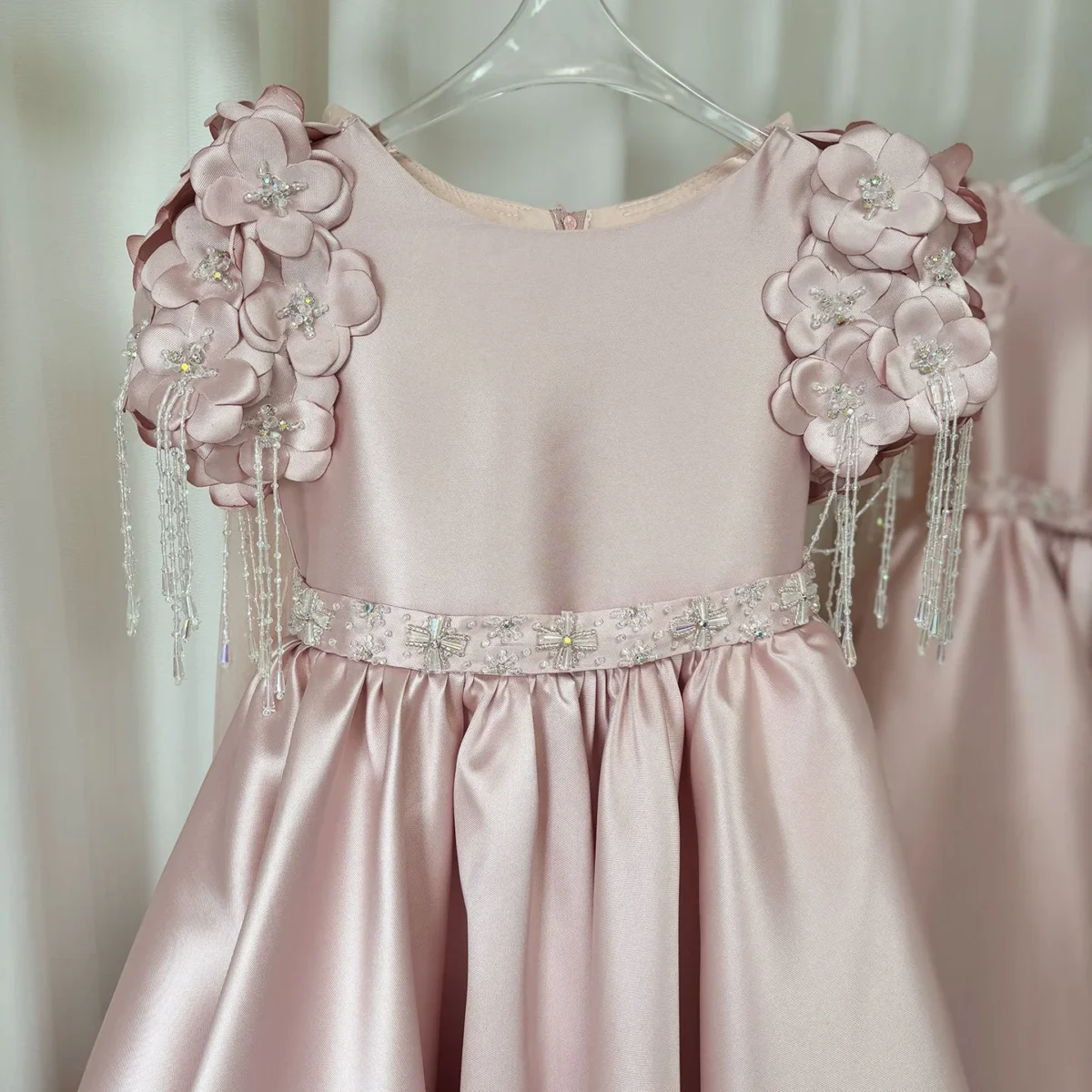 Luxury-Dusty-Pink-Beaded-Arabic-Girl-Dress-with-Cap-Sleeves-J037-AVELAPRO-50751479415087-03 Luxury Dusty Pink Beaded Arabic Girl Dress with Cap Sleeves