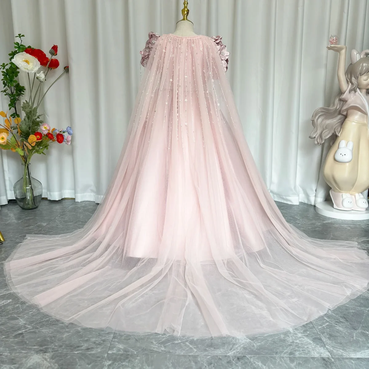 Luxury-Dusty-Pink-Beaded-Arabic-Girl-Dress-with-Cap-Sleeves-J037-AVELAPRO-50751479415087-09 Luxury Dusty Pink Beaded Arabic Girl Dress with Cap Sleeves