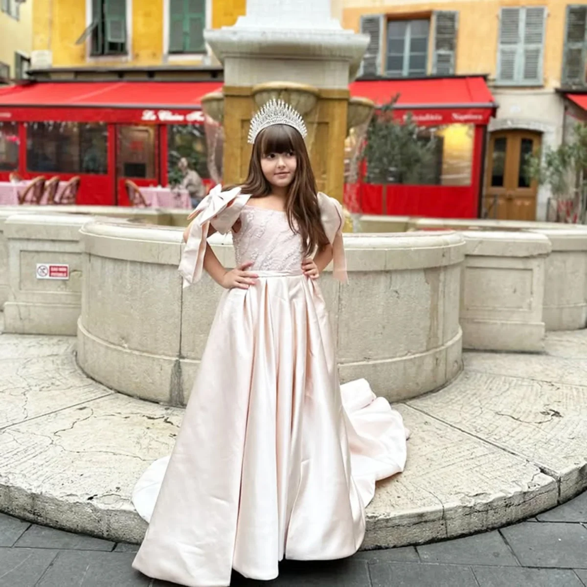 Luxury-Elegant-Pink-Flower-Girl-Dress-with-Bow-J113-AVELAPRO-50782845174063-02 Luxury Elegant Pink Flower Girl Dress with Bow