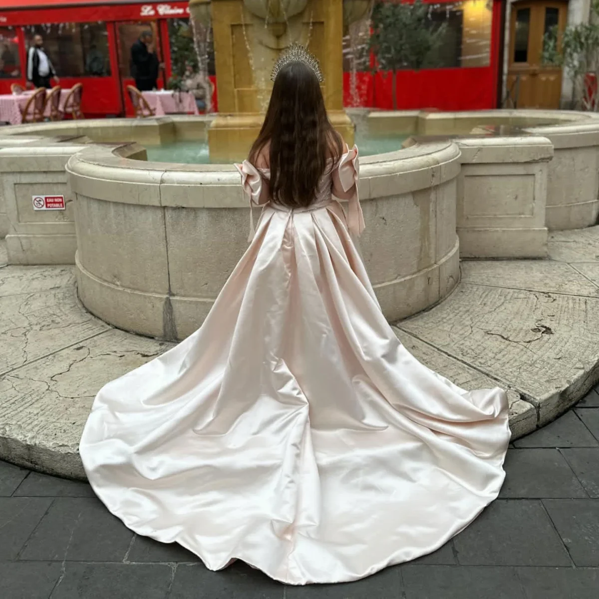 Luxury-Elegant-Pink-Flower-Girl-Dress-with-Bow-J113-AVELAPRO-50782845174063-03 Luxury Elegant Pink Flower Girl Dress with Bow
