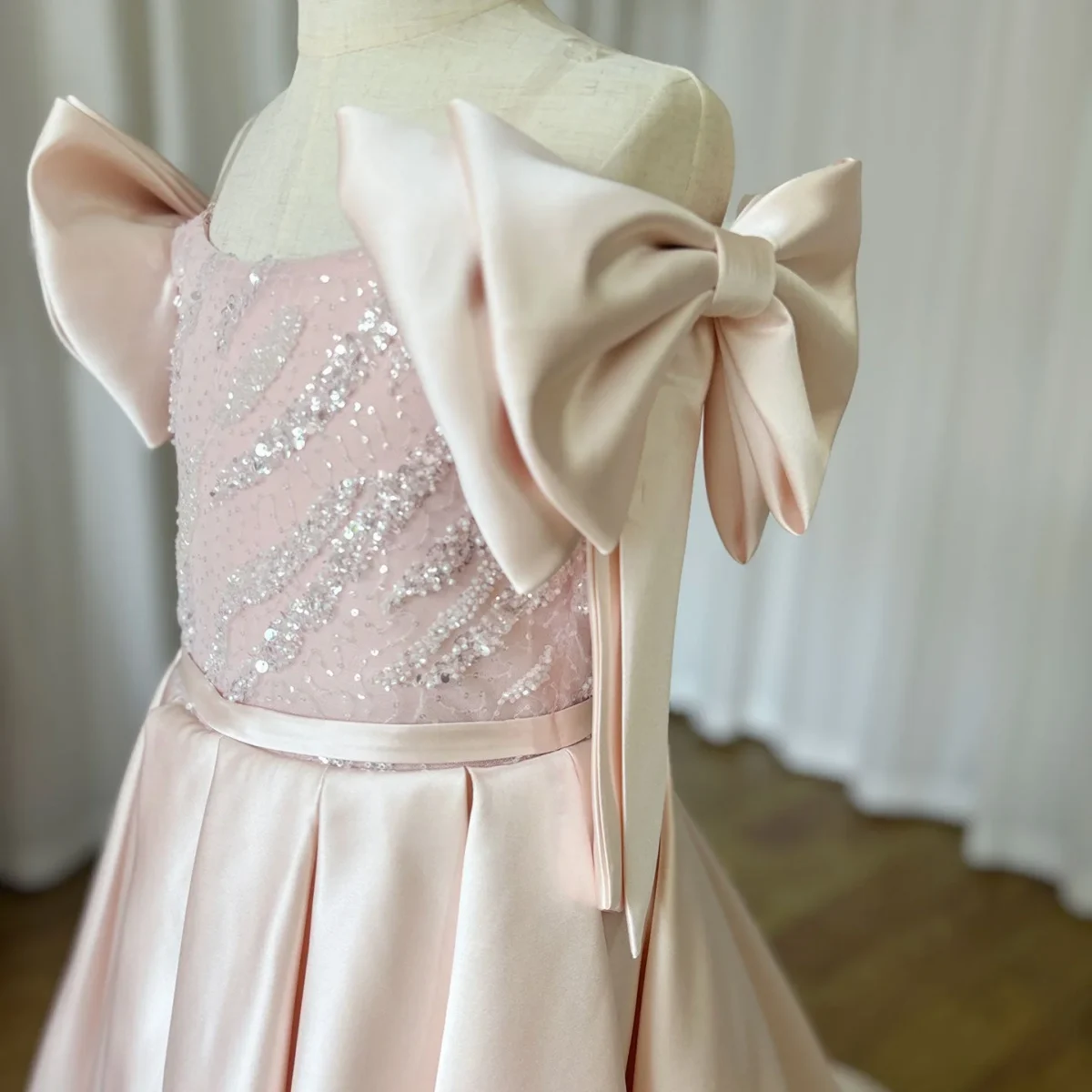 Luxury-Elegant-Pink-Flower-Girl-Dress-with-Bow-J113-AVELAPRO-50782845174063-10 Luxury Elegant Pink Flower Girl Dress with Bow