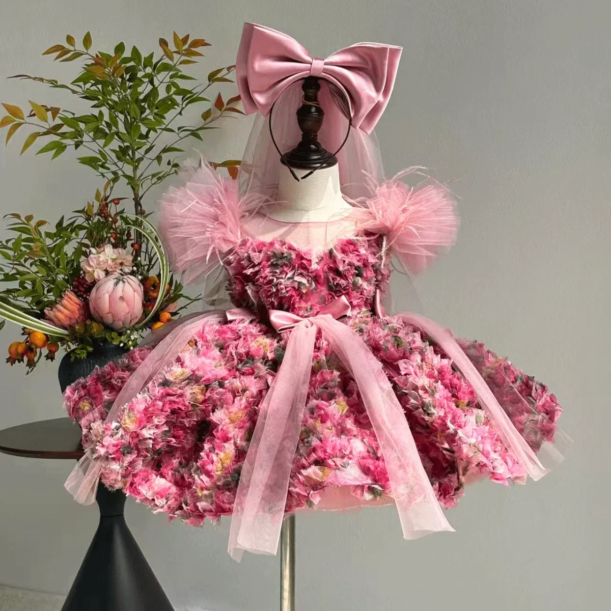 Luxury-Floal-Flower-Girl-Dress-Princess-Birthday-Gown-J846-AVELAPRO-52326039683375-02 Luxury Floal Flower Girl Dress Princess Birthday Gown