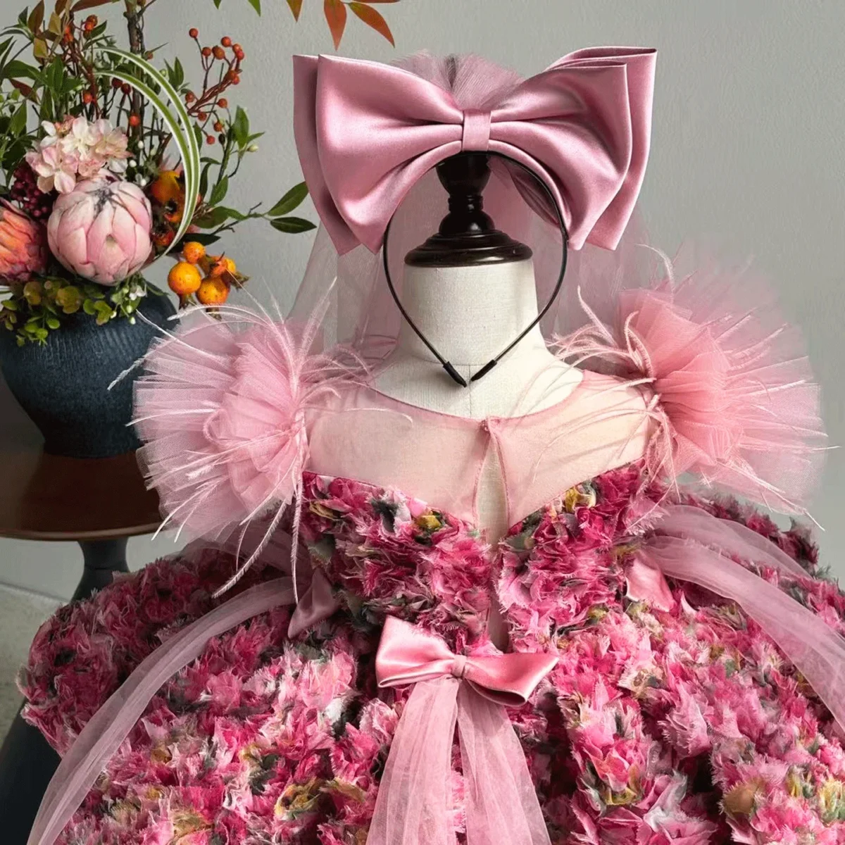 Luxury-Floal-Flower-Girl-Dress-Princess-Birthday-Gown-J846-AVELAPRO-52326039683375-06 Luxury Floal Flower Girl Dress Princess Birthday Gown