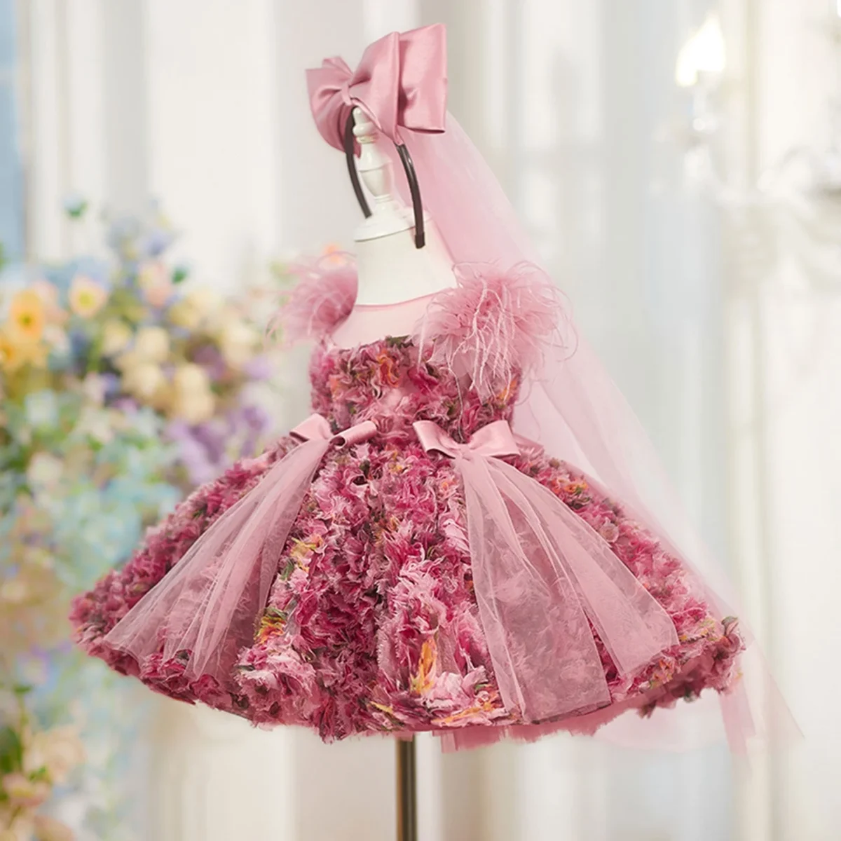 Luxury-Floal-Flower-Girl-Dress-Princess-Birthday-Gown-J846-AVELAPRO-52326039683375-11 Luxury Floal Flower Girl Dress Princess Birthday Gown