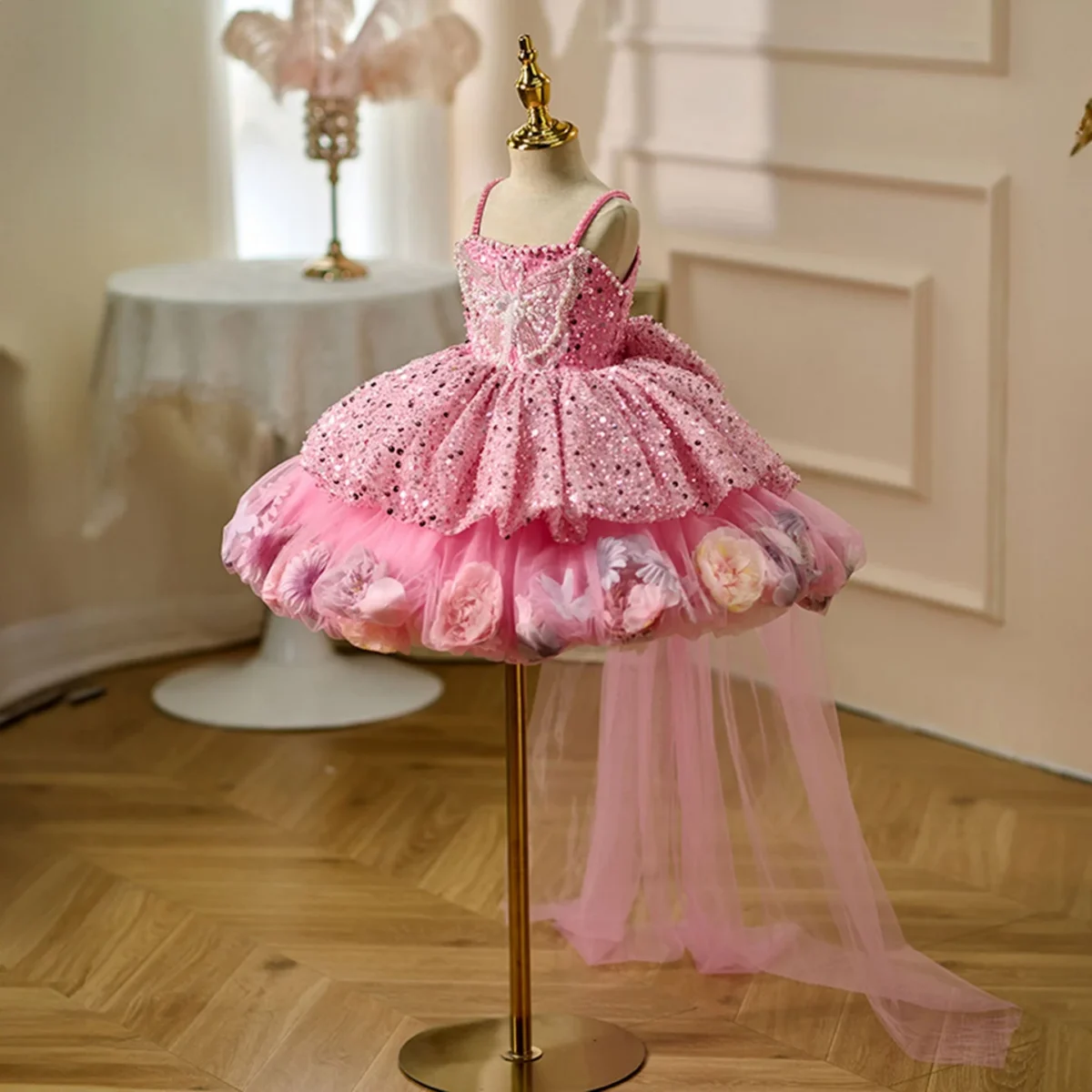 Luxury-Flower-Girl-Dress-Flowers-Wedding-Birthday-Party-Gown-J030-AVELAPRO-51866276102447-05 Luxury Flower Girl Dress Flowers Wedding Birthday Party Gown