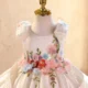 Luxury Flowers Beauty Girl Dress Kids Princess Birthday Gown