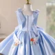 Luxury Flowers Beauty Girl Dress Kids Princess Birthday Gown