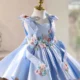 Luxury Flowers Beauty Girl Dress Kids Princess Birthday Gown