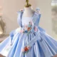 Luxury Flowers Beauty Girl Dress Kids Princess Birthday Gown