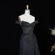 Luxury Off-the-Shoulder Evening Dress with Asymmetrical Tulle Skirt and Boned Bodice