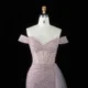Luxury Off-the-Shoulder Evening Dress with Asymmetrical Tulle Skirt and Boned Bodice