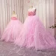 Luxury Pink Girl Dress Handmade Flowers Kids Princess