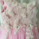 Luxury Pink Tulle Lace Girl Dress Sweep Train Ball Gown