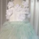 Luxury Sage Green Flower Girl Dresses Handmade Flower