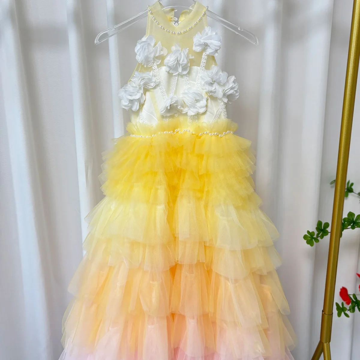 Luxury Sage Green Flower Girl Dresses Handmade Flower