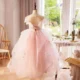 Luxury White Girl Dress Sequined Kids Birthday Girl Dress