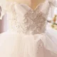 Luxury White Girl Dress Sequined Kids Birthday Girl Dress