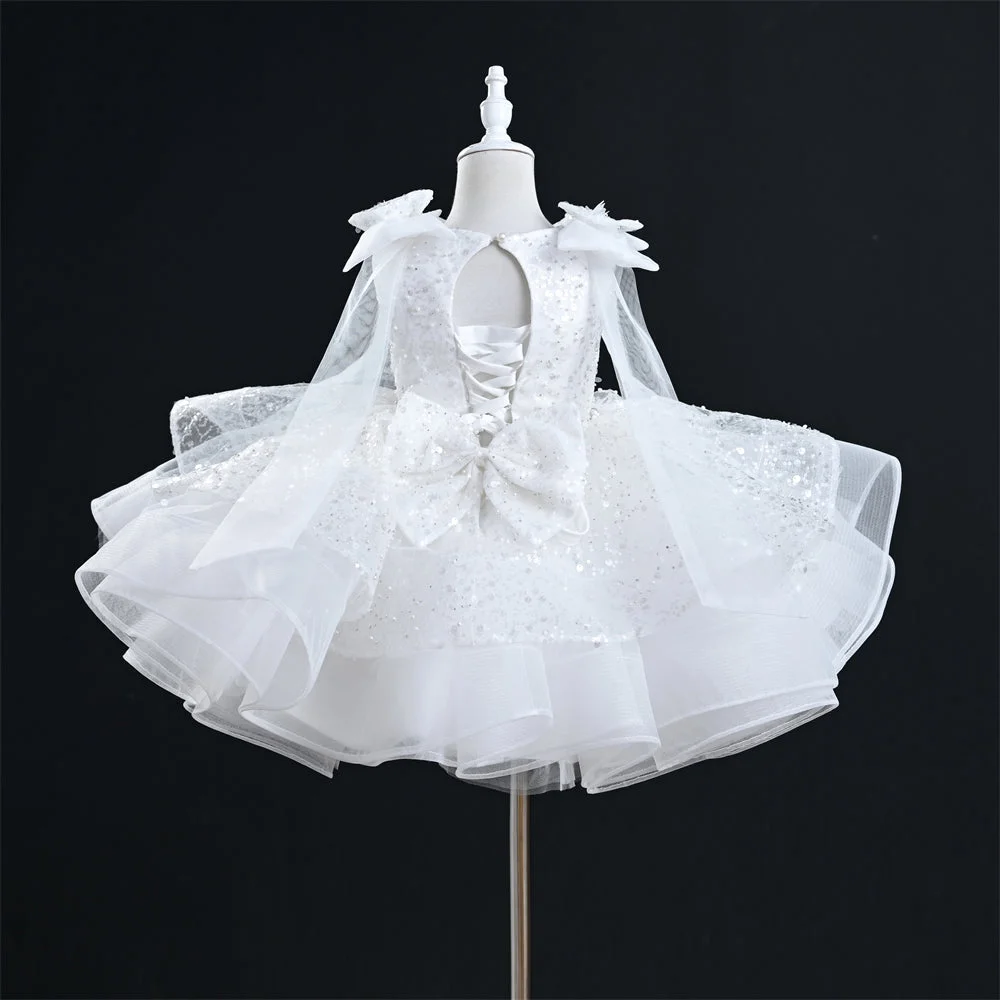 OM074-Sequin-Party-Pearl-Belt-Dress-with-Bow-Flowe-AVELAPRO-45749552152803-11 Sequin Party Pearl Belt Dress with Bow Flower Girl Dress