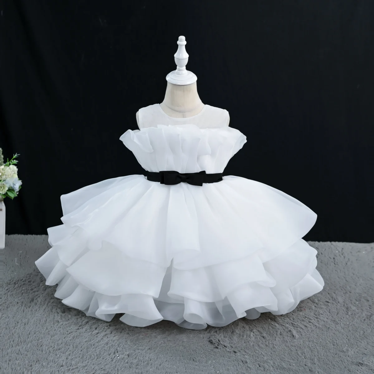 OM4032-Layered-Ruffle-Princess-Dress-for-Girls-Fl-AVELAPRO-47061318303971-05 Layered Ruffle Princess Dress for Girls | Flower Girl, Birthday & Party Kidswear