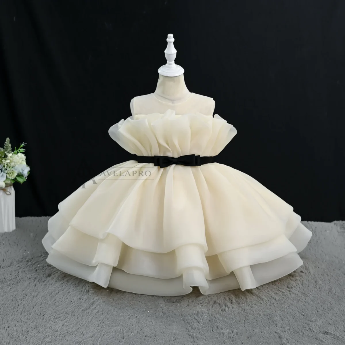 Layered Ruffle Princess Dress for Girls | Flower Girl, Birthday & Party Kidswear