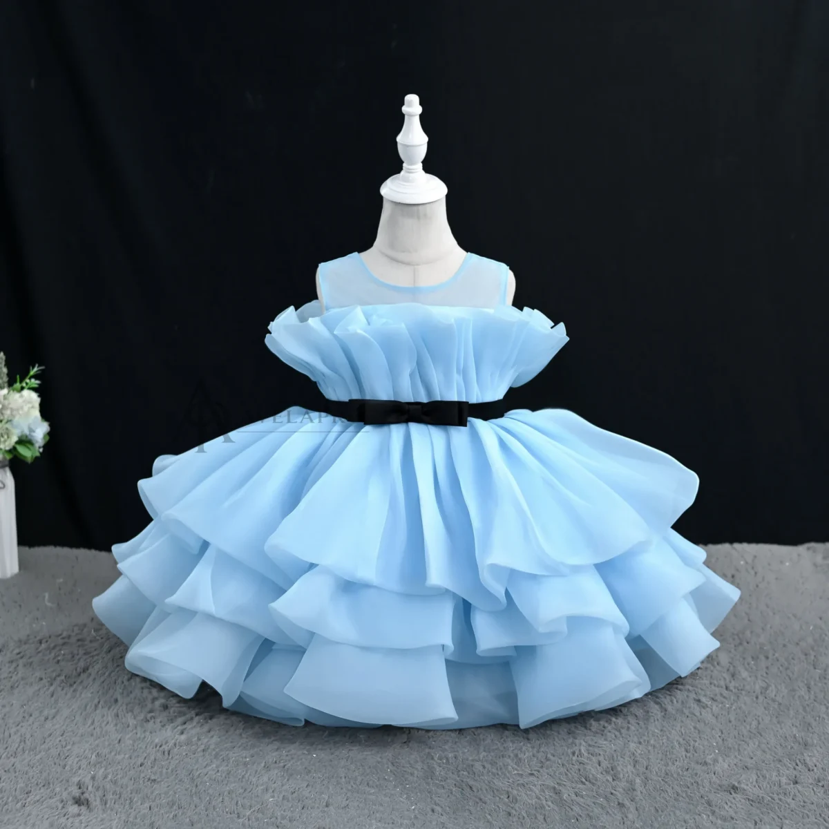 Layered Ruffle Princess Dress for Girls | Flower Girl, Birthday & Party Kidswear