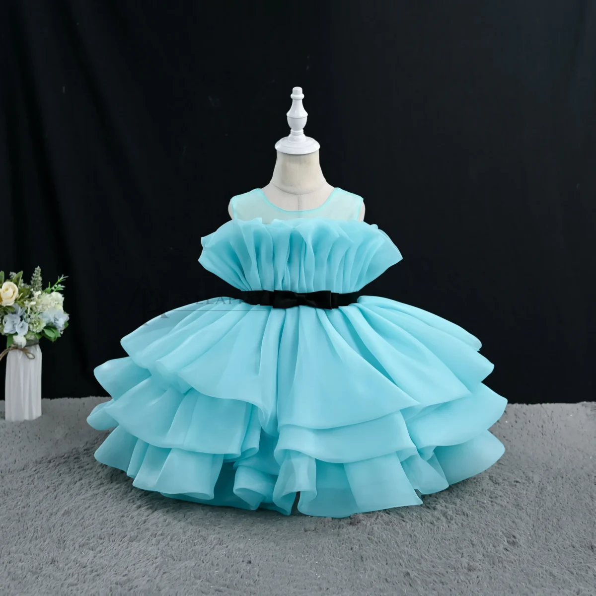 Layered Ruffle Princess Dress for Girls | Flower Girl, Birthday & Party Kidswear