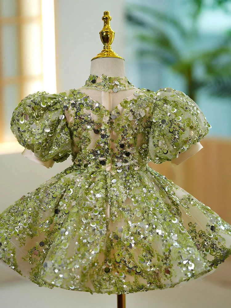 OT001-1-9-Years-Old-Flower-Girl-Kids-Shiny-Sequin-AVELAPRO-43951180579043-03 1-9 Years Old Flower Girl Kids Shiny Sequin Brathday Baby Princess Dress For Party
