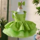 OT005-Girls-High-End-Satin-Fluffy-Dress-Holidays-AVELAPRO-45204094157027-04 Girls' High End Satin Fluffy Dress Holidays Kids Square Neckline Children Princess Dresses With Wide Straps
