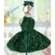 OT008-Dark-green-French-style-neck-hanging-velvet-AVELAPRO-45204128956643-01 Dark green French style neck hanging velvet fluffy princess dress for girls one year old dress