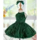 OT008-Dark-green-French-style-neck-hanging-velvet-AVELAPRO-45204128956643-02 Dark green French style neck hanging velvet fluffy princess dress for girls one year old dress