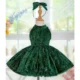OT008-Dark-green-French-style-neck-hanging-velvet-AVELAPRO-45204128956643-04 Dark green French style neck hanging velvet fluffy princess dress for girls one year old dress