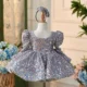 OT015-Newest-Kids-Party-Luxury-Ball-Gown-Long-Sle-AVELAPRO-45212835872995-03 Newest Kids Party Luxury Ball Gown Long Sleeved Silver Glitter Princess Party Dress Flower Girls Wedding Puffy Dresses