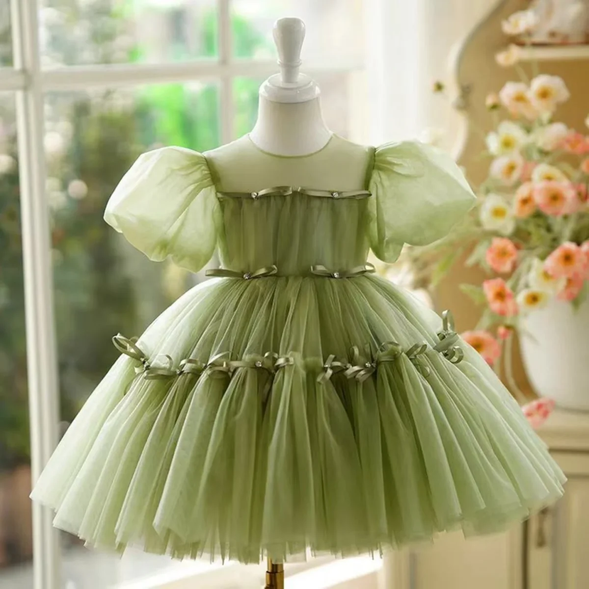 Pink Flower Girl Dress 1st Toddler Wedding Birthday Holiday