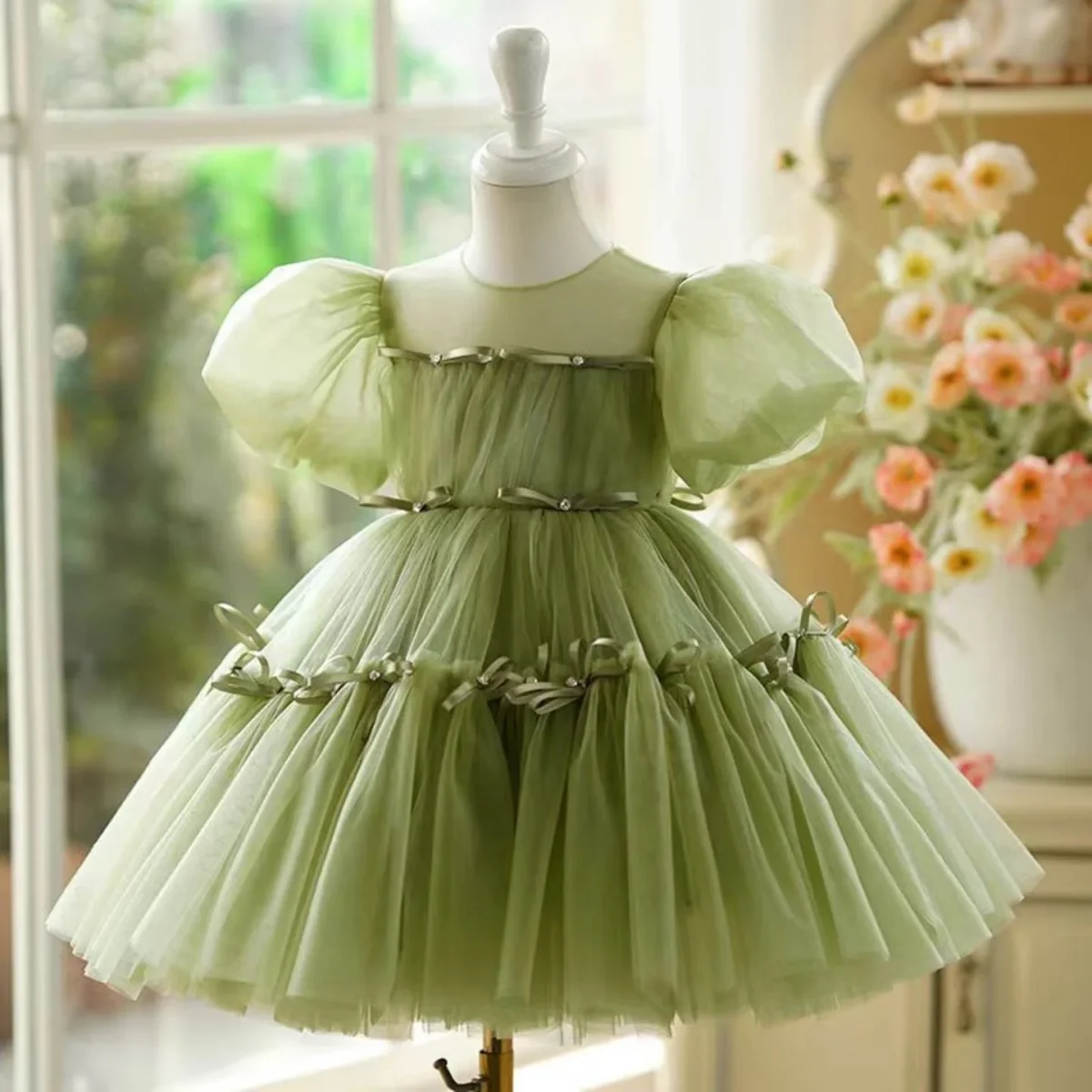 Pink Flower Girl Dress 1st Toddler Wedding Birthday Holiday