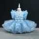 Blue diamond feather dress